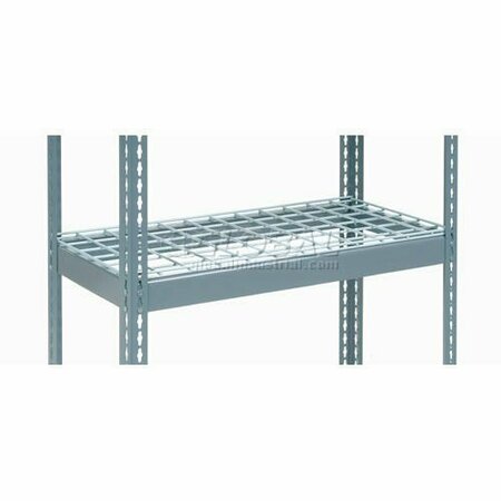 GLOBAL INDUSTRIAL Additional Shelf, Double Rivet, Wire Deck, 72inW x 24inD, Gray 502492